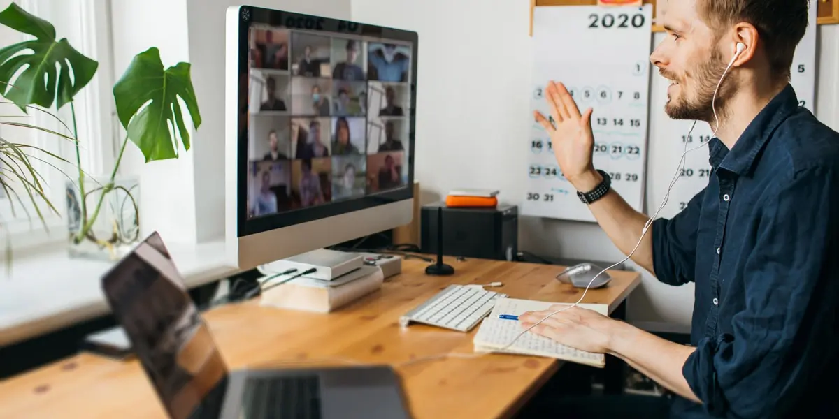 A remote UX designer conducting a group research session