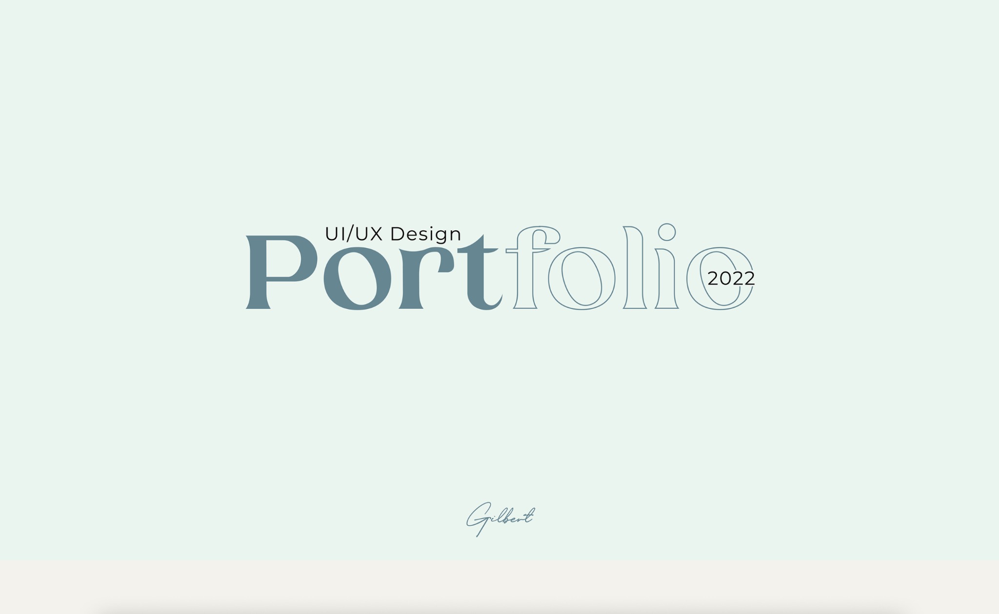 A screenshot of Gilbert Christian’s UX portfolio