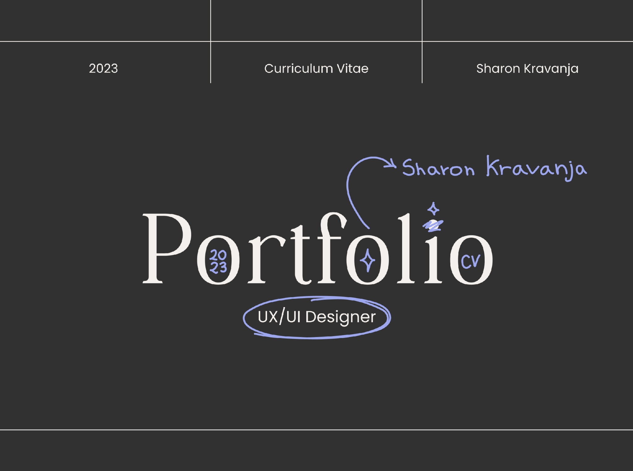 A screenshot of Sharon Kravanja’s UX portfolio