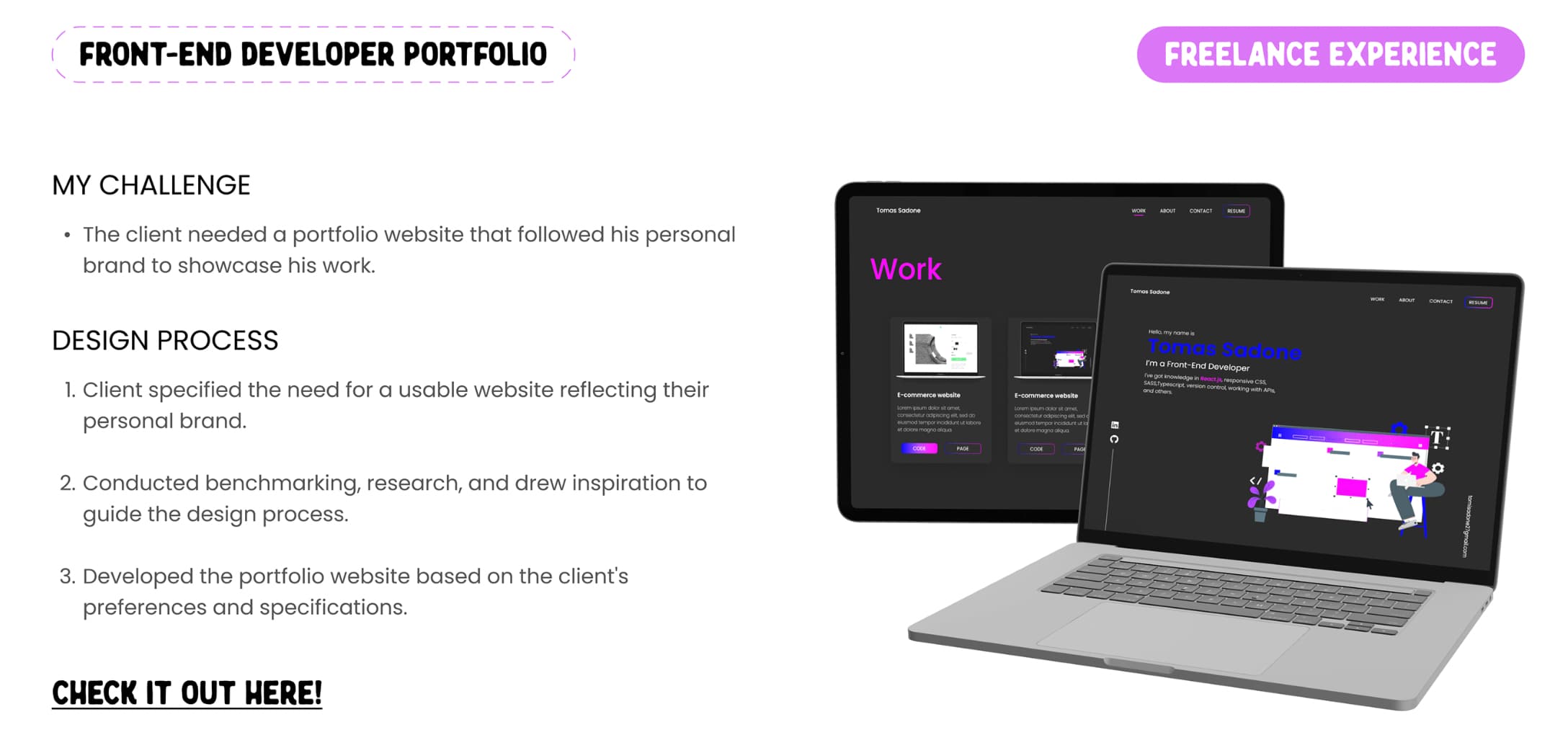 A screenshot of Valentina Gigli’s UX portfolio