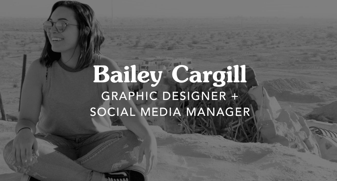 The homepage of Bailey Cargill's website, a great digital marketing portfolio example