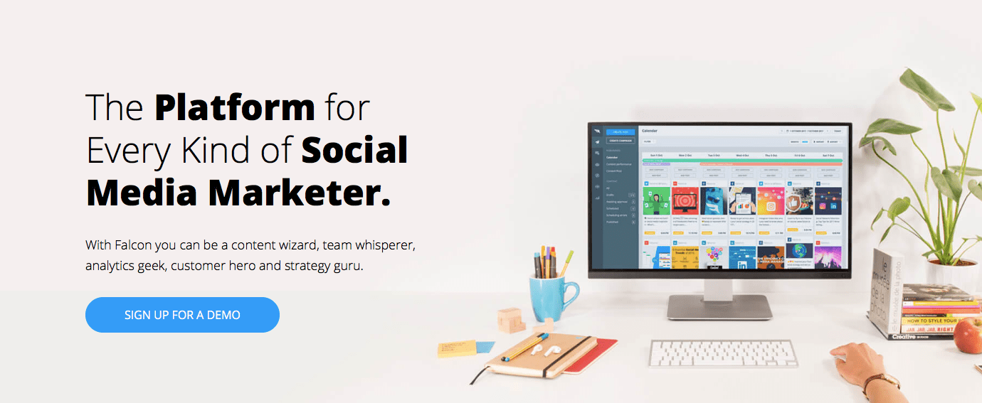 Falcon.io, one of the most popular social media management tools