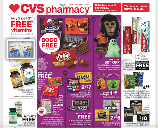 A printed circular distributed by CVS as part of their multichannel marketing campaign