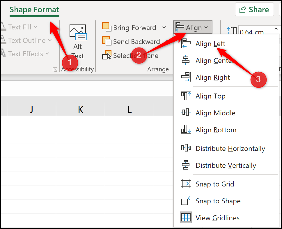 The steps you can follow to align checkboxes in Excel to the left