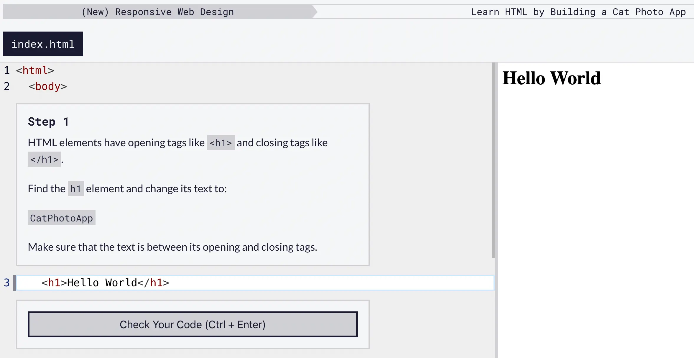 Screenshot of freecodecamp's free coding classes.