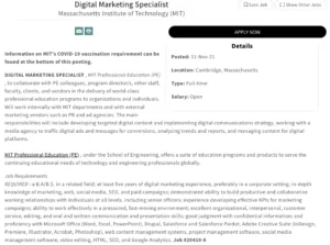 mid-senior digital marketer job description