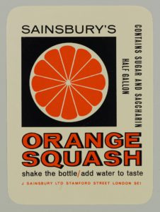 Sainsbury's advertisement for orange squash uses the emphasis principle of design