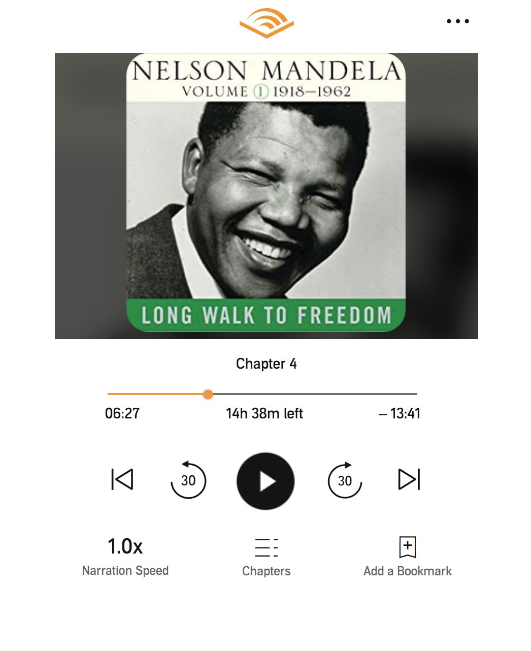 screenshot of the audible website which uses UI design principles