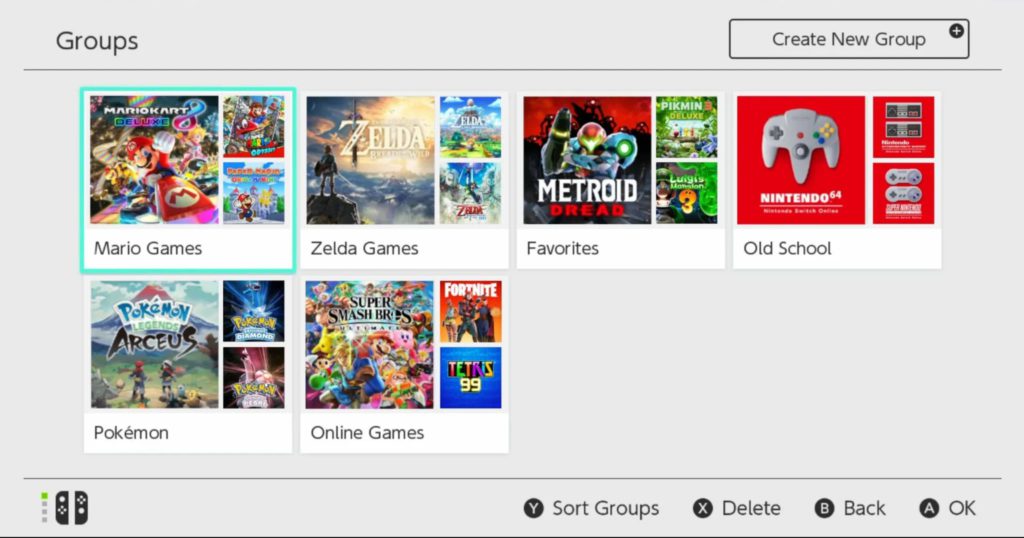 screenshot of the nintendo switch store which uses UI design principles
