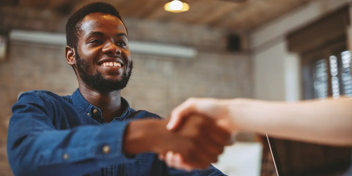 young worker with no experience accepts tech job