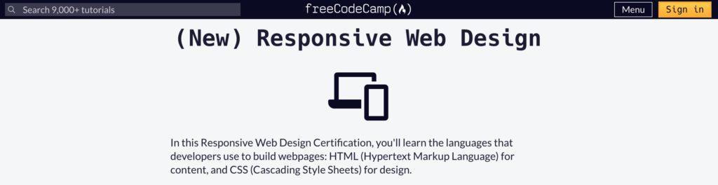 Free Course: Responsive Web Design from freeCodeCamp