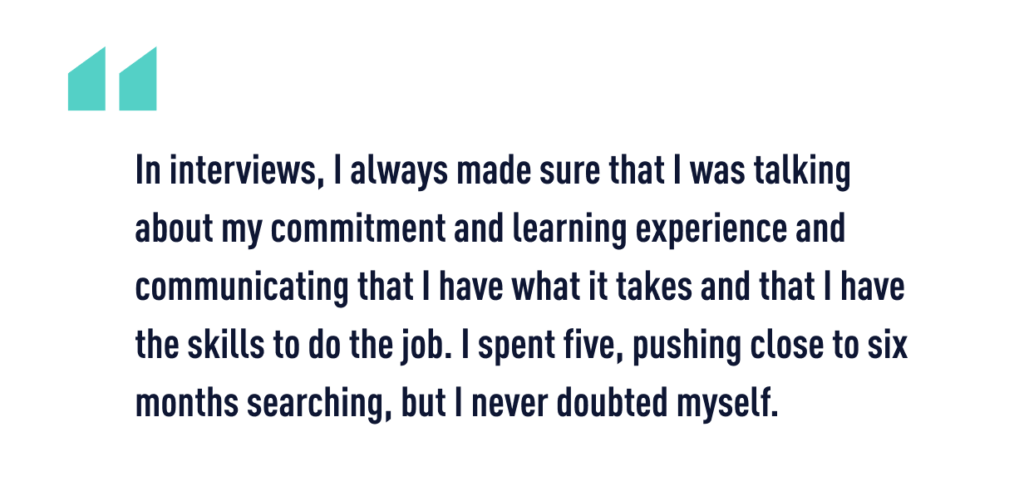 A quote from Julian about his career change