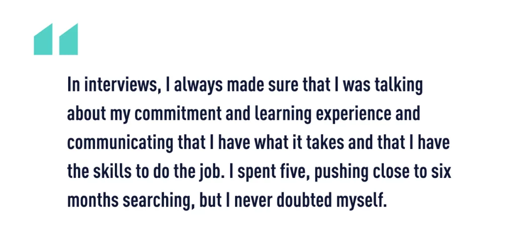 A quote from Julian about his career change