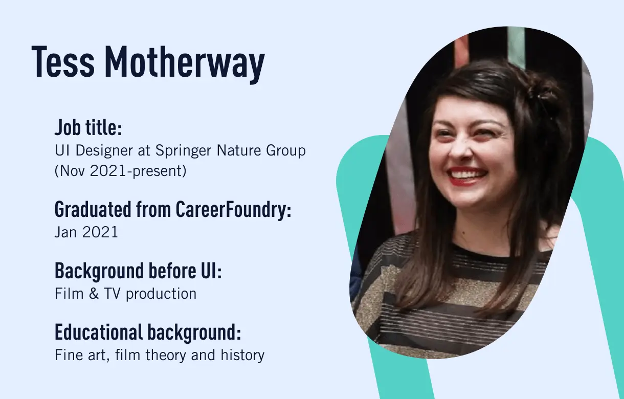 CareerFoundry graduate Tess Motherway, who is now a UI designer living and working in Berlin