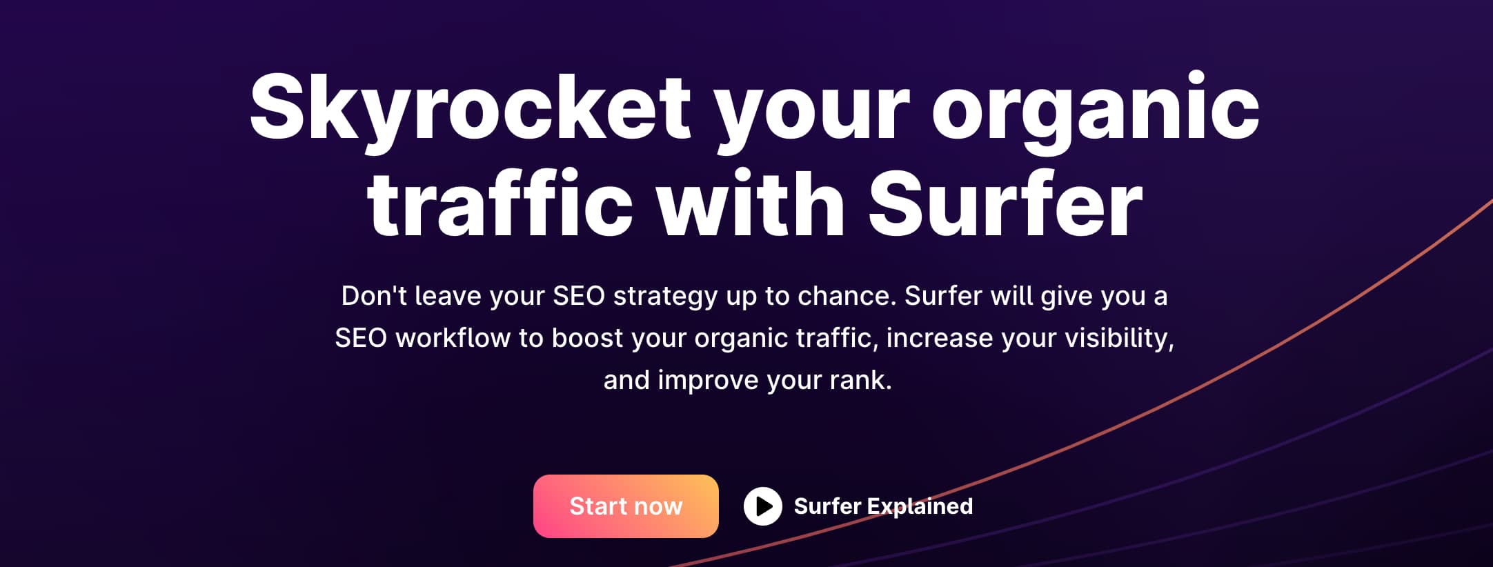 A screenshot of the SurferSEO website, one of the best ai tools for digital marketing