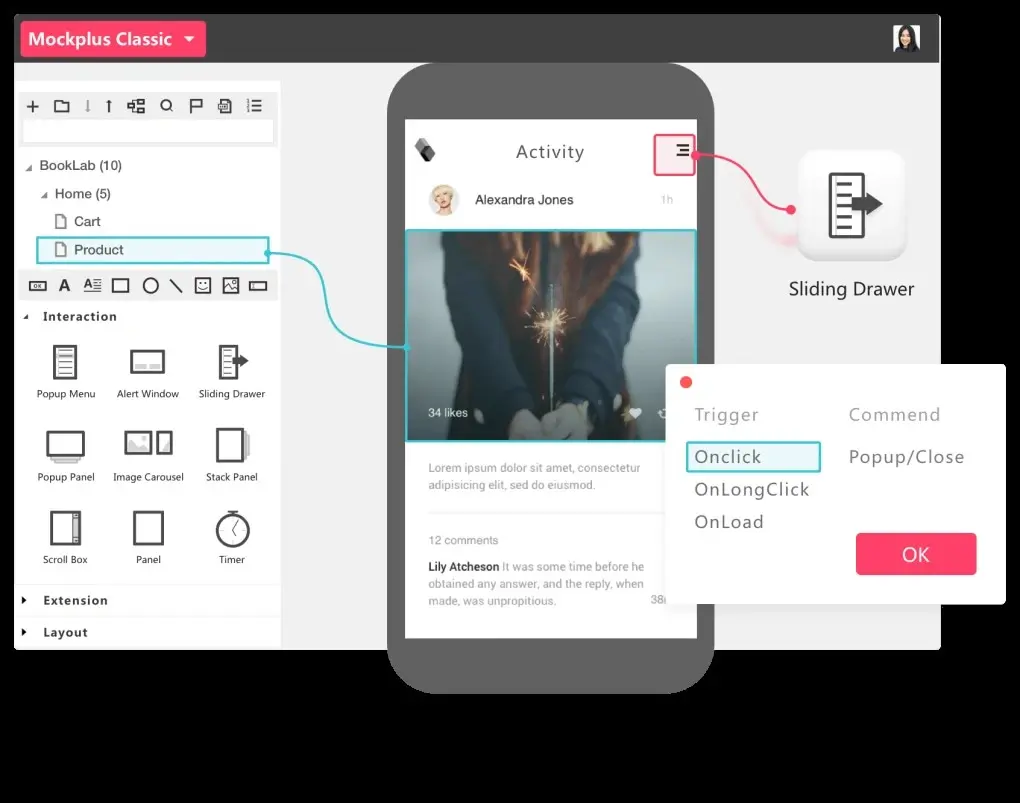 A screenshot of mockplus, one of the best ai tools for ui design
