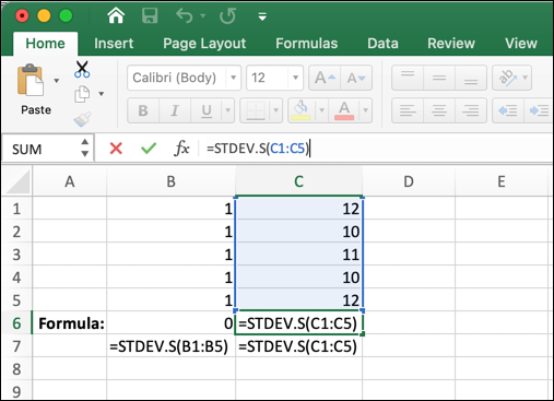 How To Calculate Standard Deviation On Excel Sheet