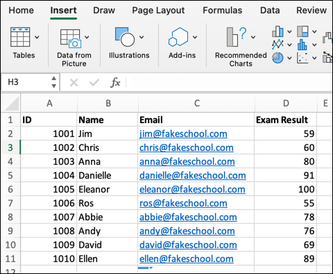 How to cross reference spreadsheet data using VLookup in Excel