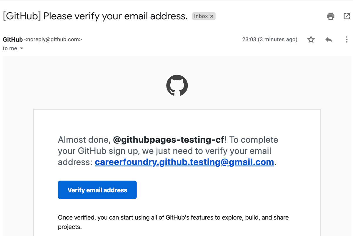 github confirm your email