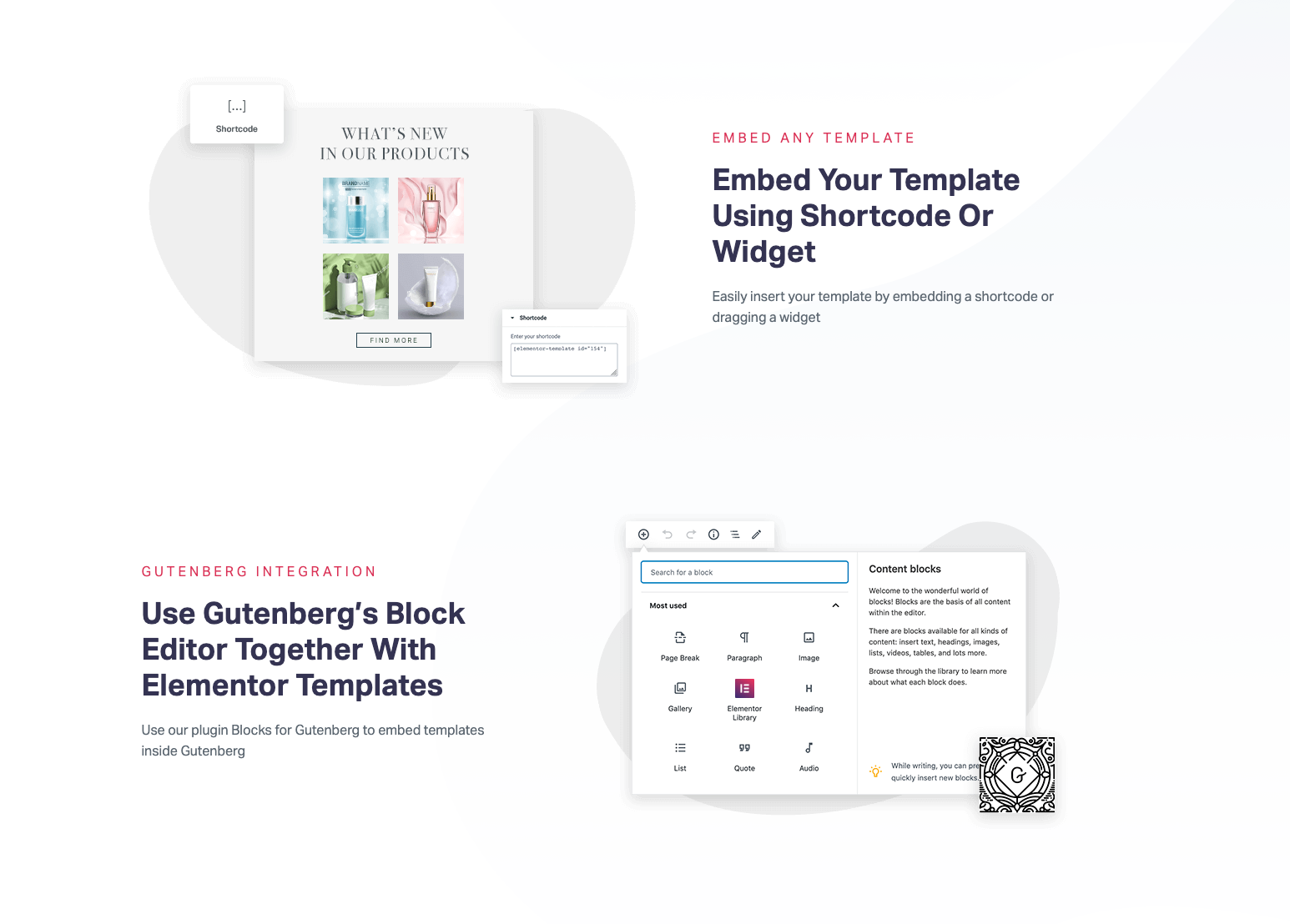 Elementor product page for the Gutenberg Block Editor