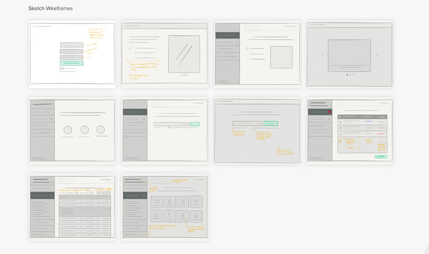 Inflection website wireframes, by Miriam Braimah