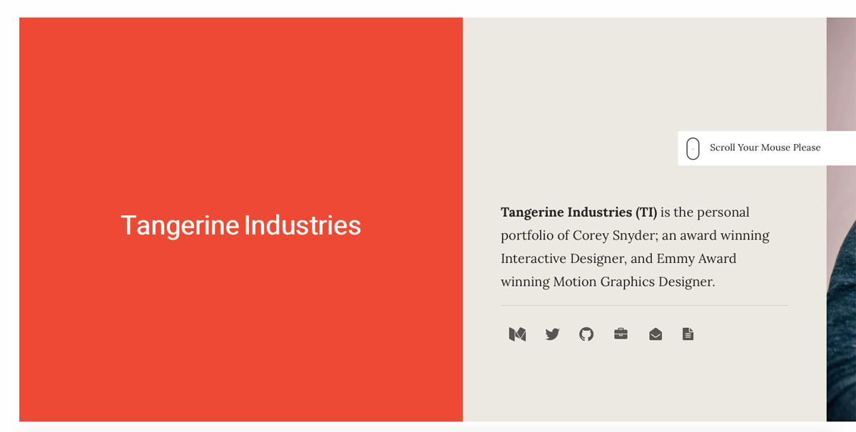 UI design portfolio homepage