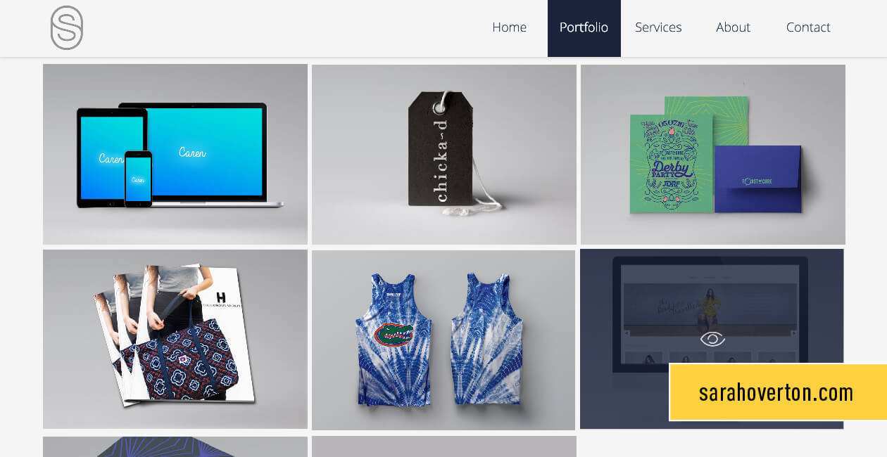 UX design portfolio example: Landing page for Sarah Overton's UX portfolio website